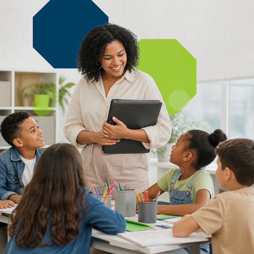 Educadora aplicando a metodologia Criar Sentido em sala de aula